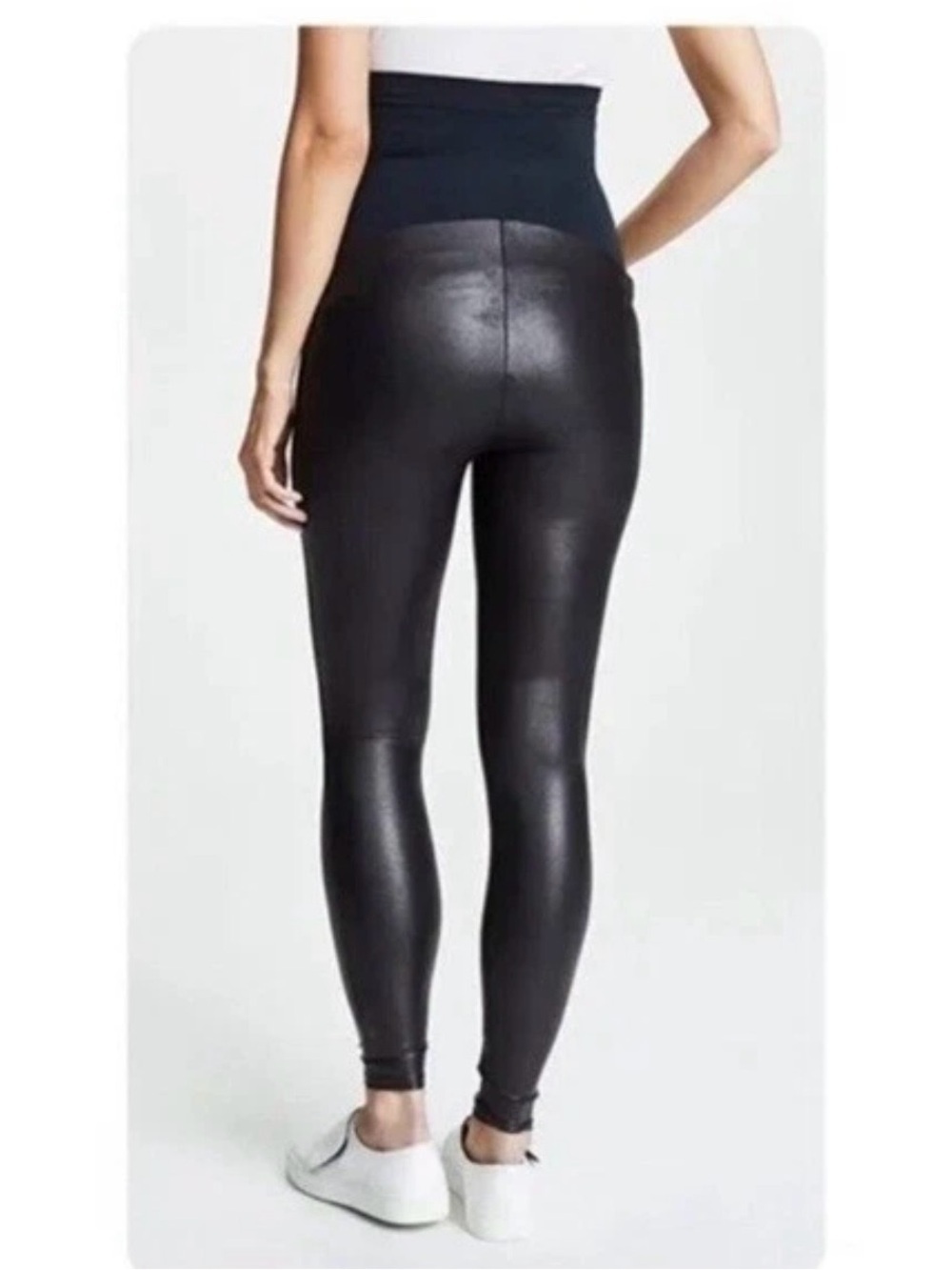 Spanx Faux Leather Leggings Black Size XL  Maternity Leggings NWT - Picture 2 of 5
